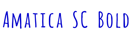 Amatica SC Bold Schriftart